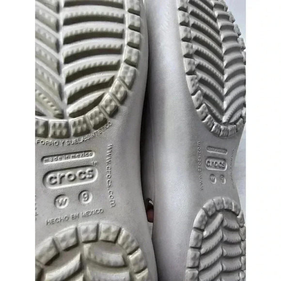 Crocs Silver Women's Kadee Slingback Flats Ballerina Slip on Shoes Sz 9 Women's - Picture 10 of 10